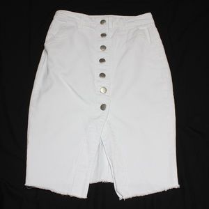 White Denim Skirt